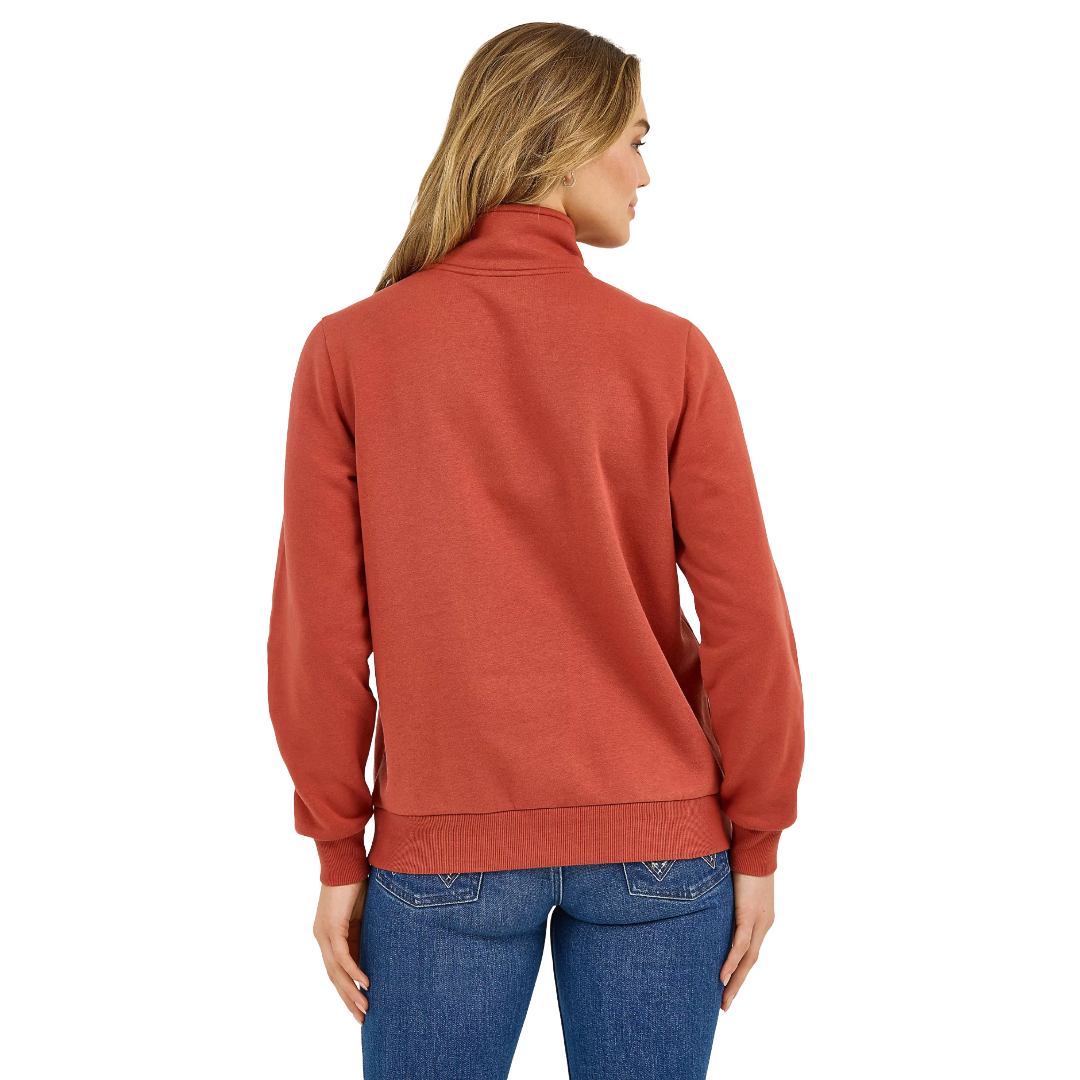 Wrangler Ladies Retro® Americana Rust 1/2 Zip Sweatshirt 112371636