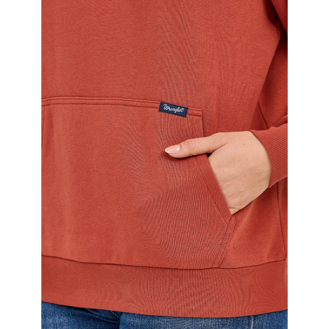 Wrangler Ladies Retro® Americana Rust 1/2 Zip Sweatshirt 112371636