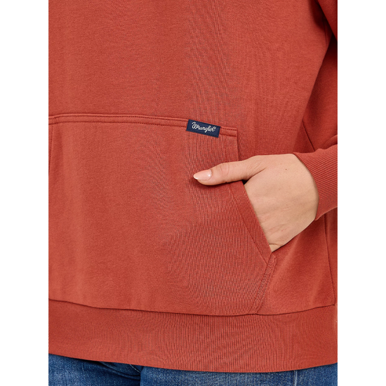 Wrangler Ladies Retro® Americana Rust 1/2 Zip Sweatshirt 112371636