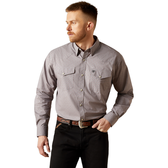 Ariat Men's Fred Classic Fit Grey Button Down Shirt 10065963
