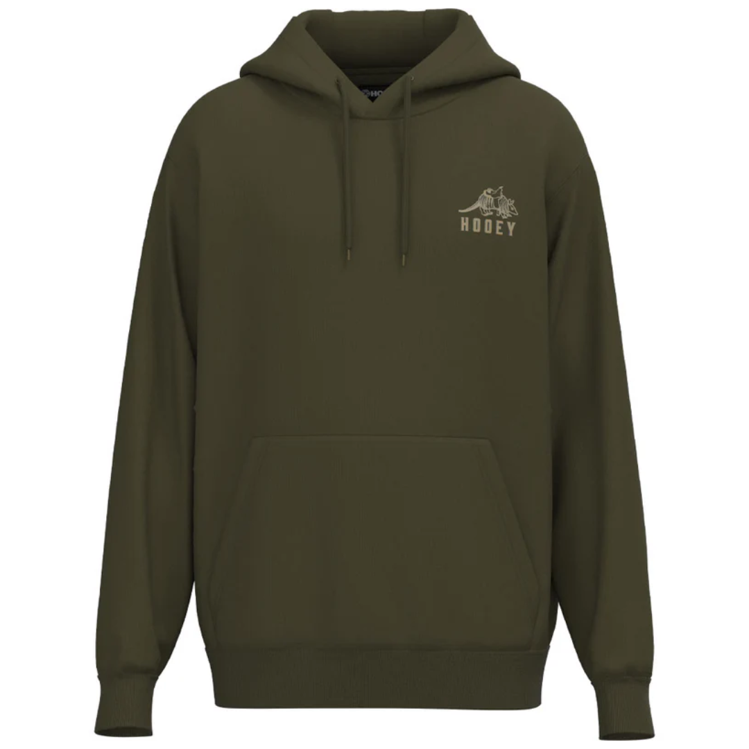 Hooey Men's Desert Dillo Landscape Dark Olive Hoodie HH1378DKOL