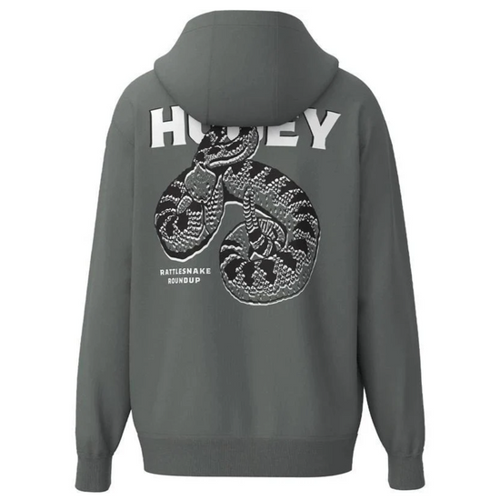Hooey Men's Rattler Snake Steel Grey Logo Hoodie HH1378GY