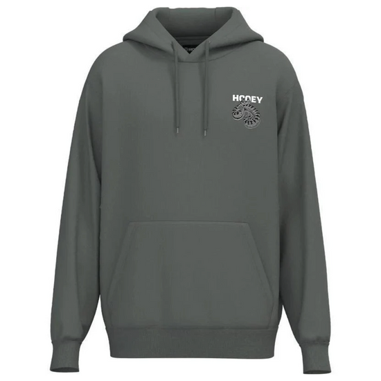 Hooey Men's Rattler Snake Steel Grey Logo Hoodie HH1378GY