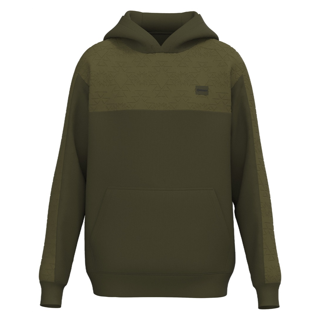 Hooey Men's Dragger Olive Tapping Yoke Hoodie HH1396DKOL
