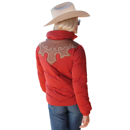 Cinch Ladies Red Western Zip Puffer Jacket CWJ7515001