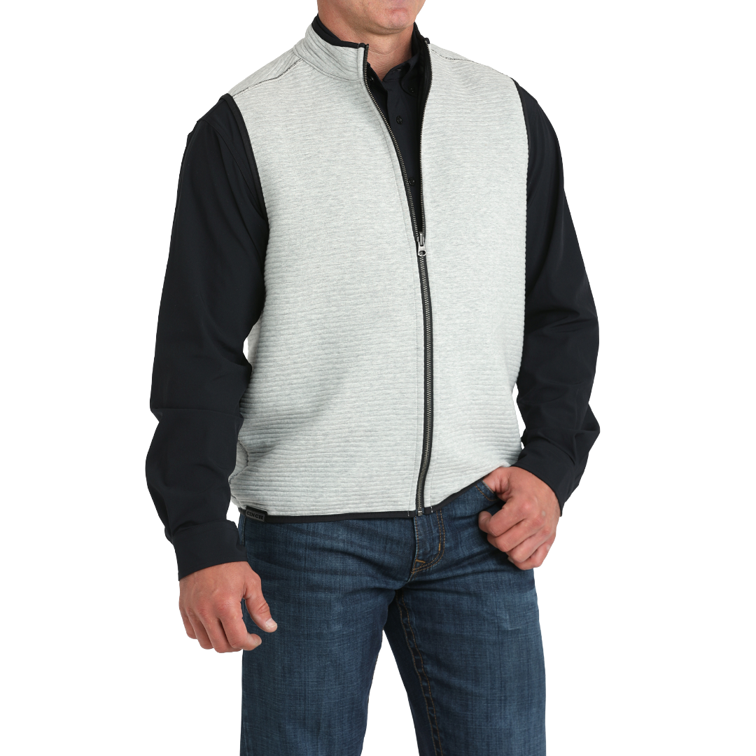 Cinch Men's Black Ribbed Reversible Zip Vest MWV1925001