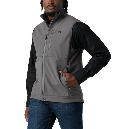 Cinch Men's Grey Windproof Zip Vest MWV1099012