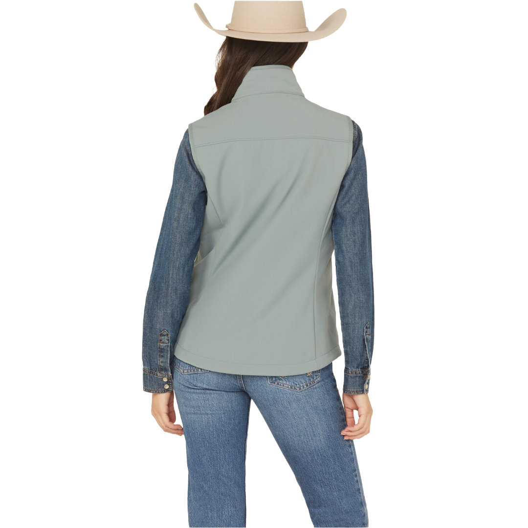 Cinch Ladies Green Windproof Zip Vest MAV9922002