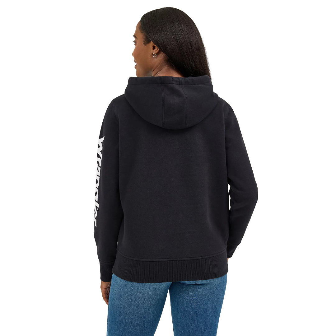 Wrangler Ladies Black Graphic Pullover Hoodie 112371912