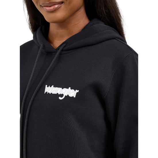 Wrangler Ladies Black Graphic Pullover Hoodie 112371912
