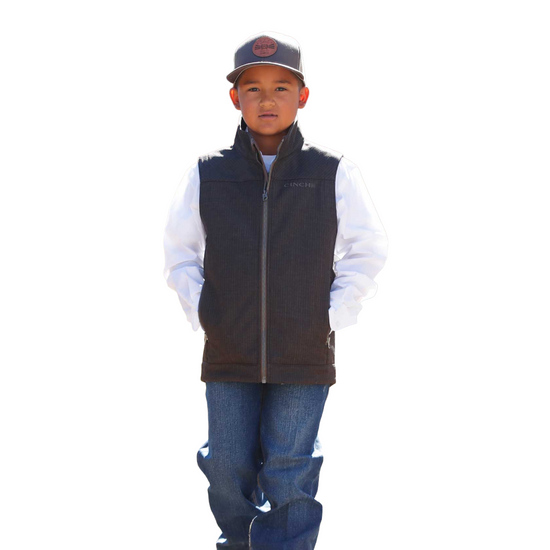 Cinch Youth Boy's Brown Bonded Vest MWV5160003
