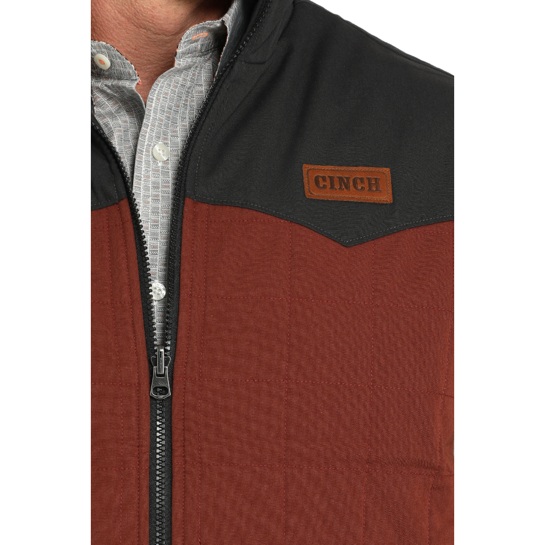 Cinch Men's Brown Aztec Reversible Zip Vest MWV1576005