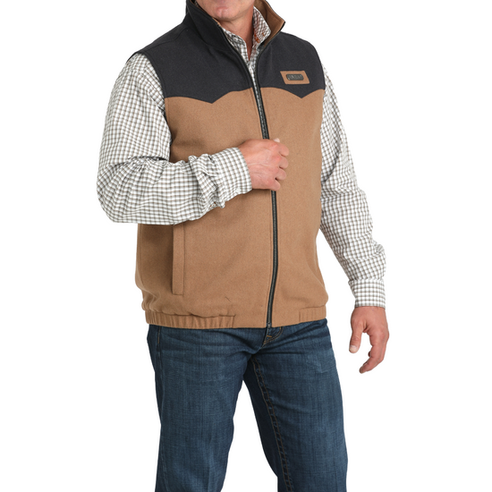 Cinch Men's Brown Concealed Carry Wooly Vest MWV1543014