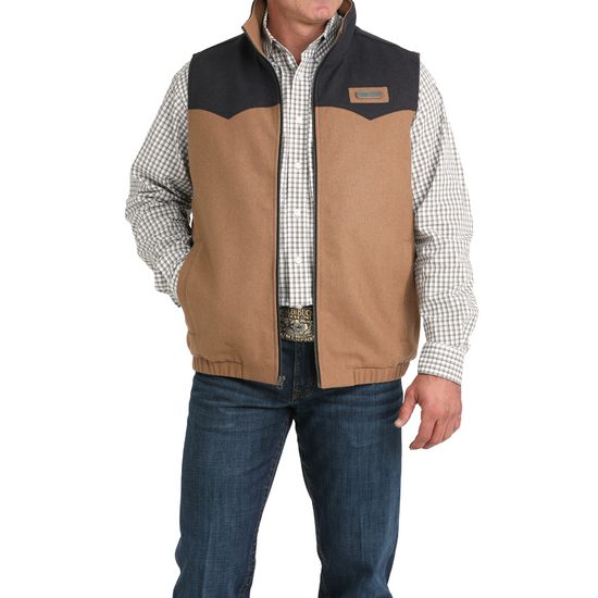 Cinch Men's Brown Concealed Carry Wooly Vest MWV1543014