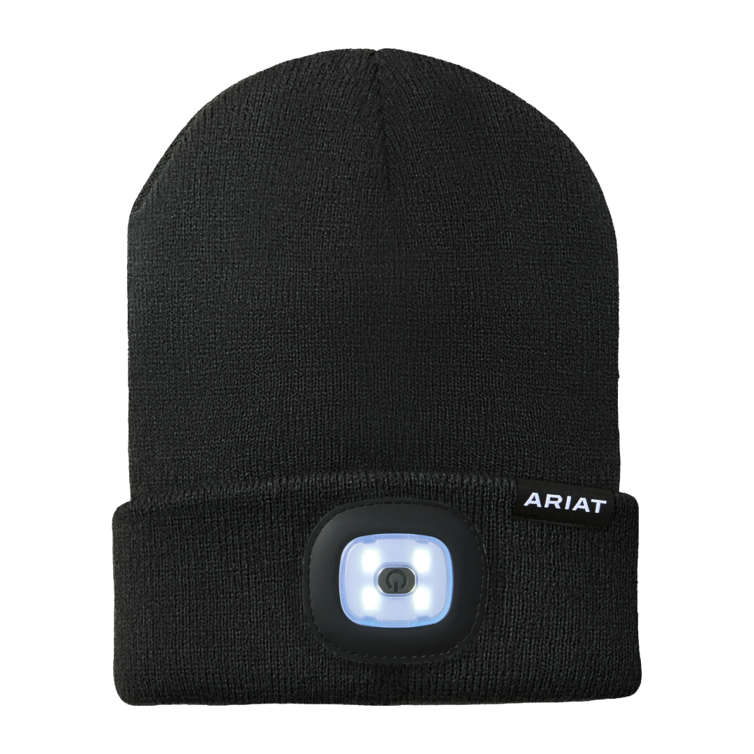 Ariat Rebar Headlight Black Beanie Cap 10064020