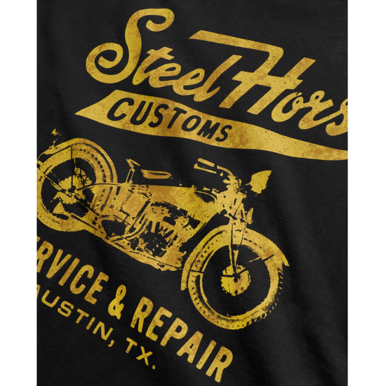 Tecovas Men's Steel Horse Black & Gold T-Shirt 40427BKG