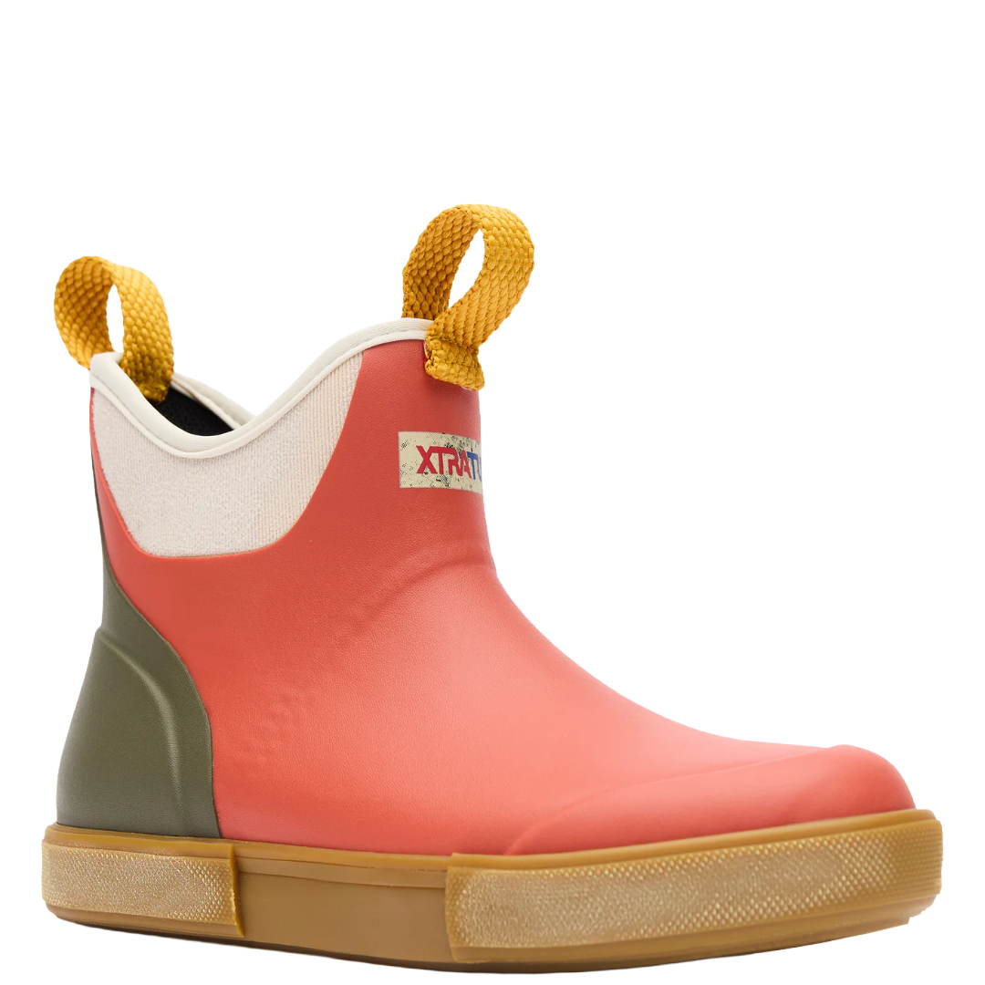 XTRATUF Ladies Vintage Coral Ankle Deck Boots XWABV401