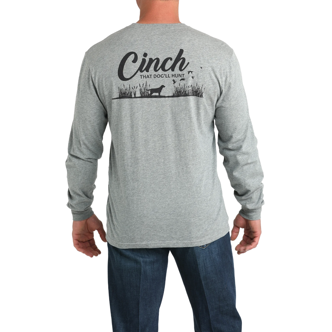 Cinch Men's Heather Grey 'That Dog'll Hunt' T-Shirt MTK1721020