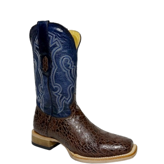 Cowtown Men's Brown Sea Turtle Print Leather Western Boot Q6044
