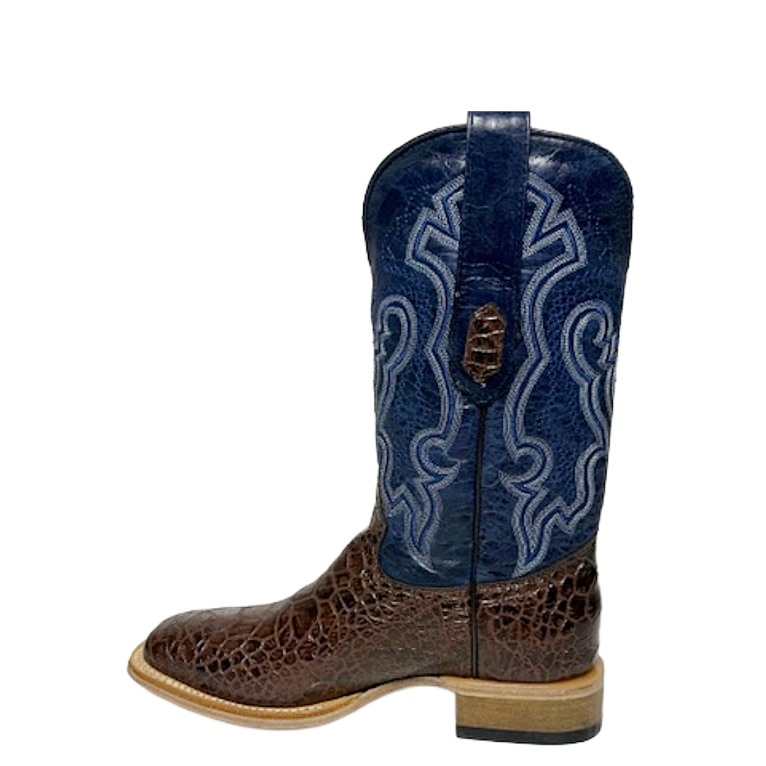 Cowtown Men's Brown Sea Turtle Print Leather Western Boot Q6044