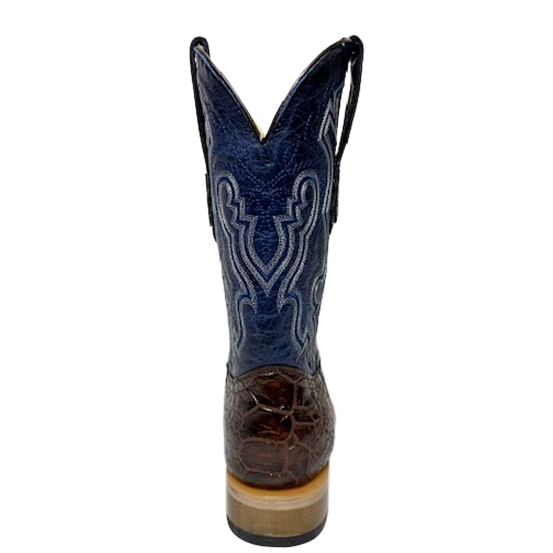 Cowtown Men's Brown Sea Turtle Print Leather Western Boot Q6044