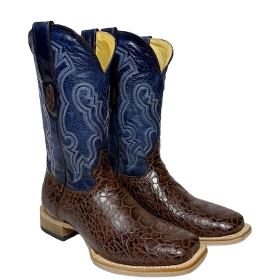 Cowtown Men's Brown Sea Turtle Print Leather Western Boot Q6044