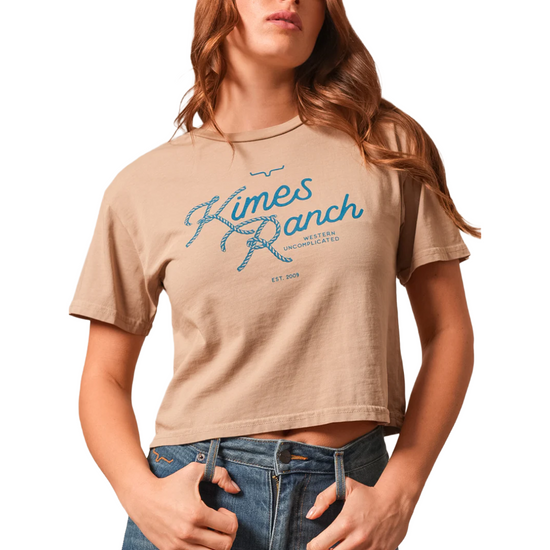 Kimes Ranch Ladies Lasso Script Graphic Tan T-Shirt WSH0000085-BE002