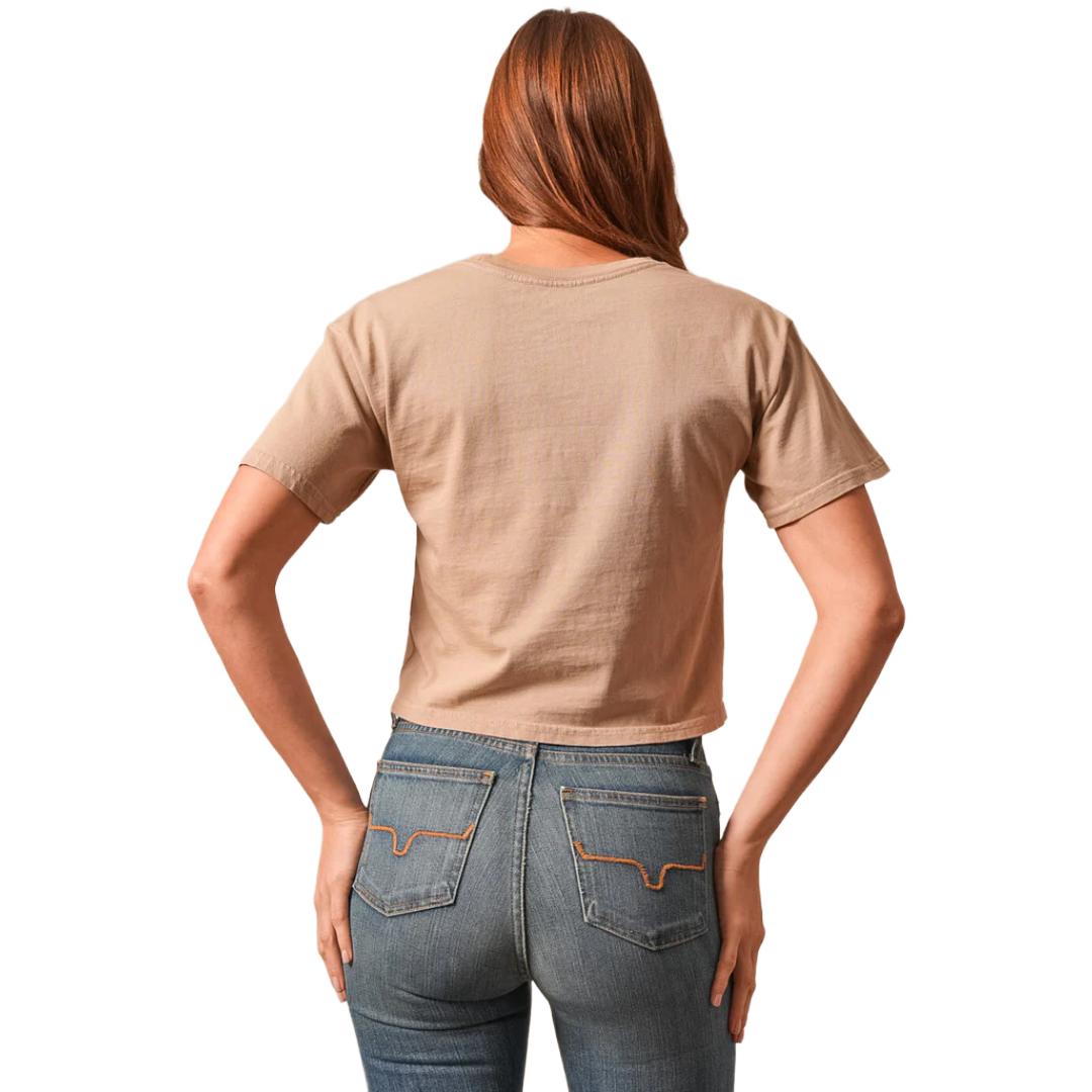 Kimes Ranch Ladies Lasso Script Graphic Tan T-Shirt WSH0000085-BE002
