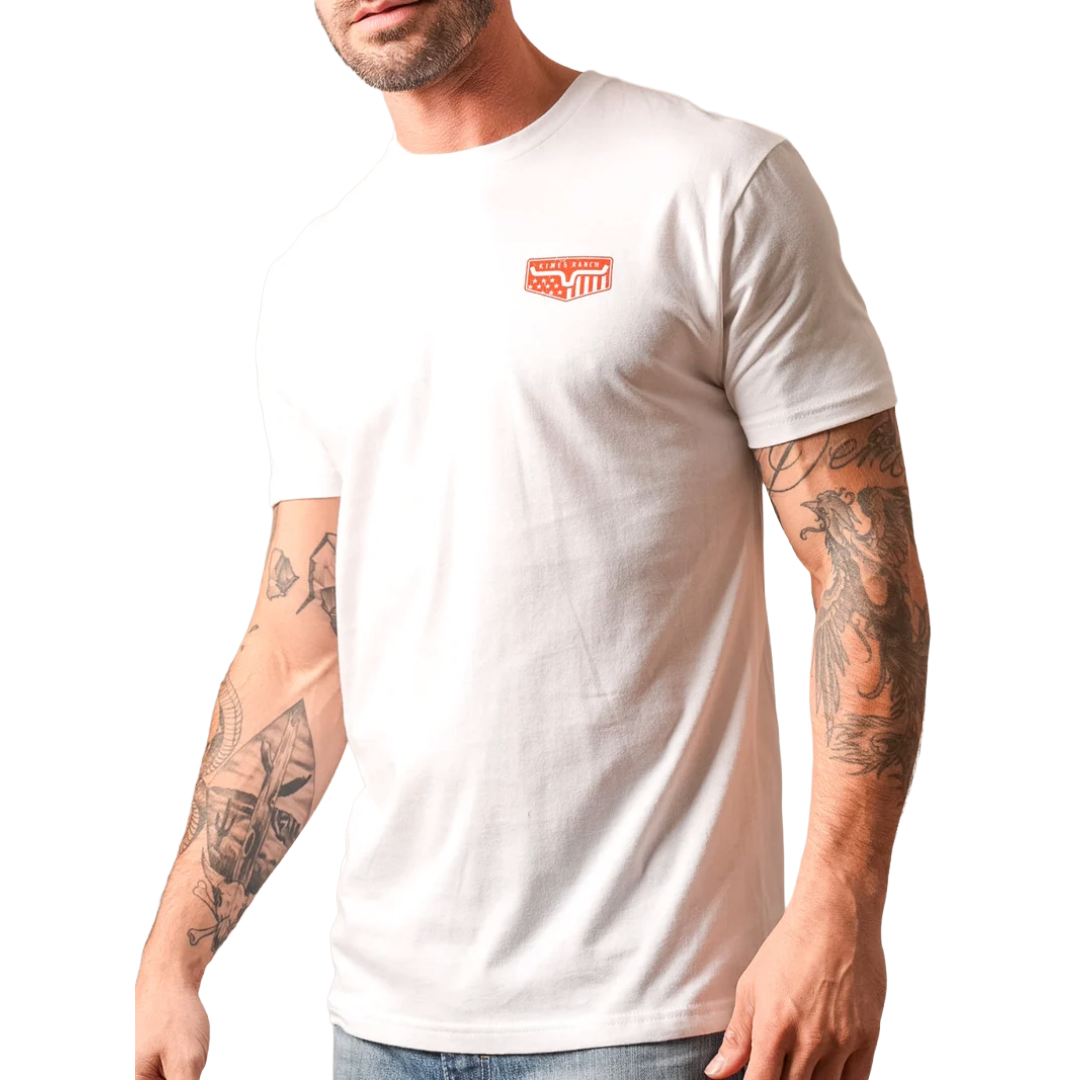 Kimes Ranch Men's Spangled Classic Graphic White T-Shirt MSH0000173-WE001