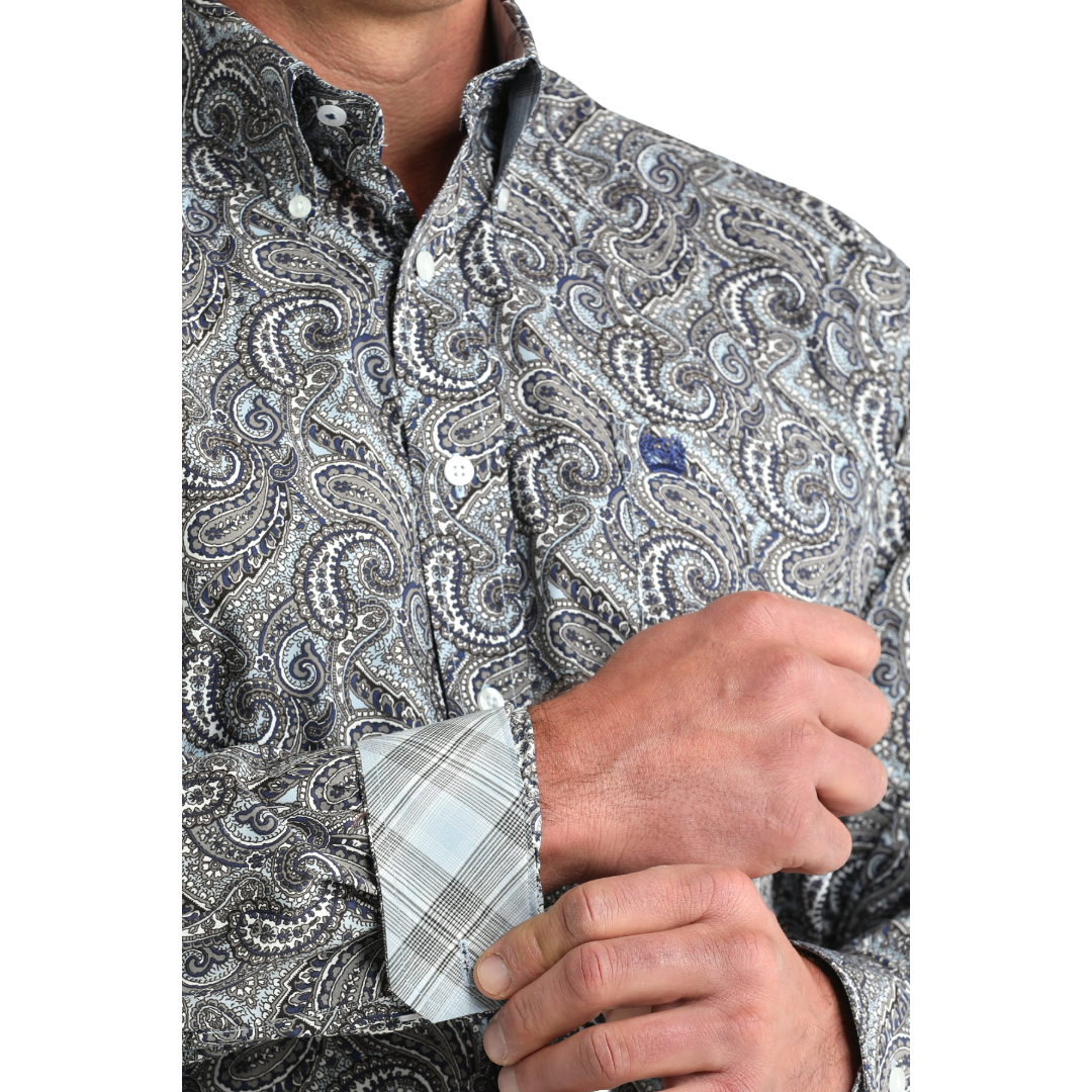 Cinch Men's Multi Paisley Print Button Down Shirt MTW1106001