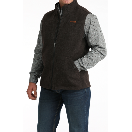 Cinch Men's Brown Western Full Zip Vest MWV1934003