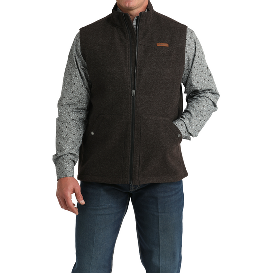 Cinch Men's Brown Western Full Zip Vest MWV1934003