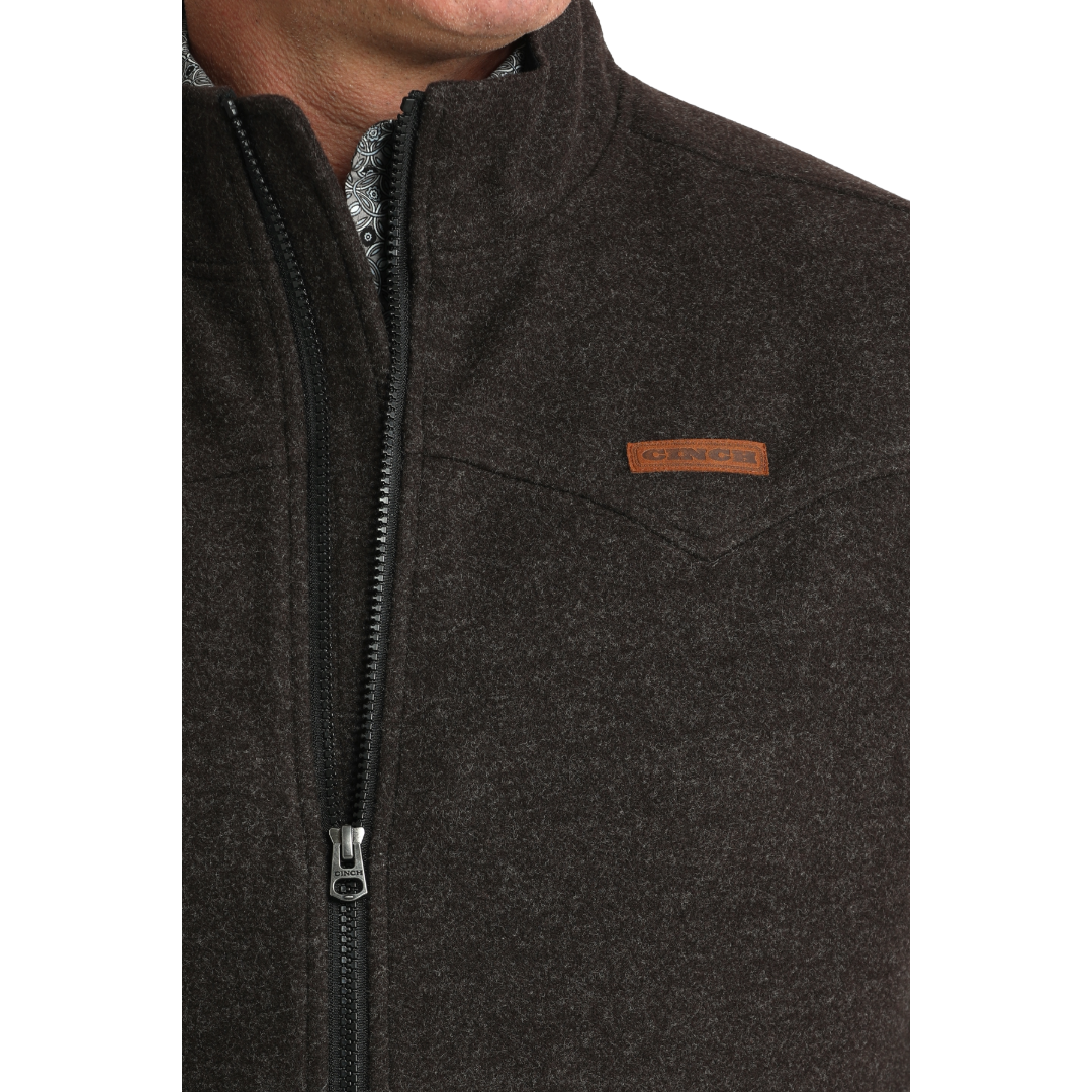 Cinch Men's Brown Western Full Zip Vest MWV1934003