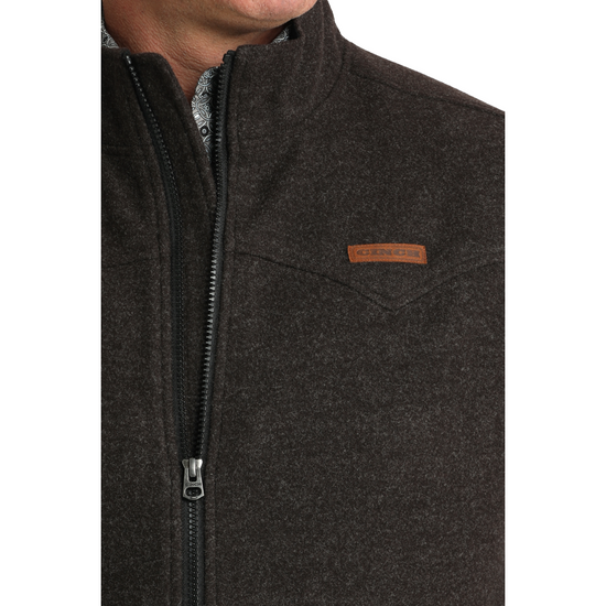 Cinch Men's Brown Western Full Zip Vest MWV1934003