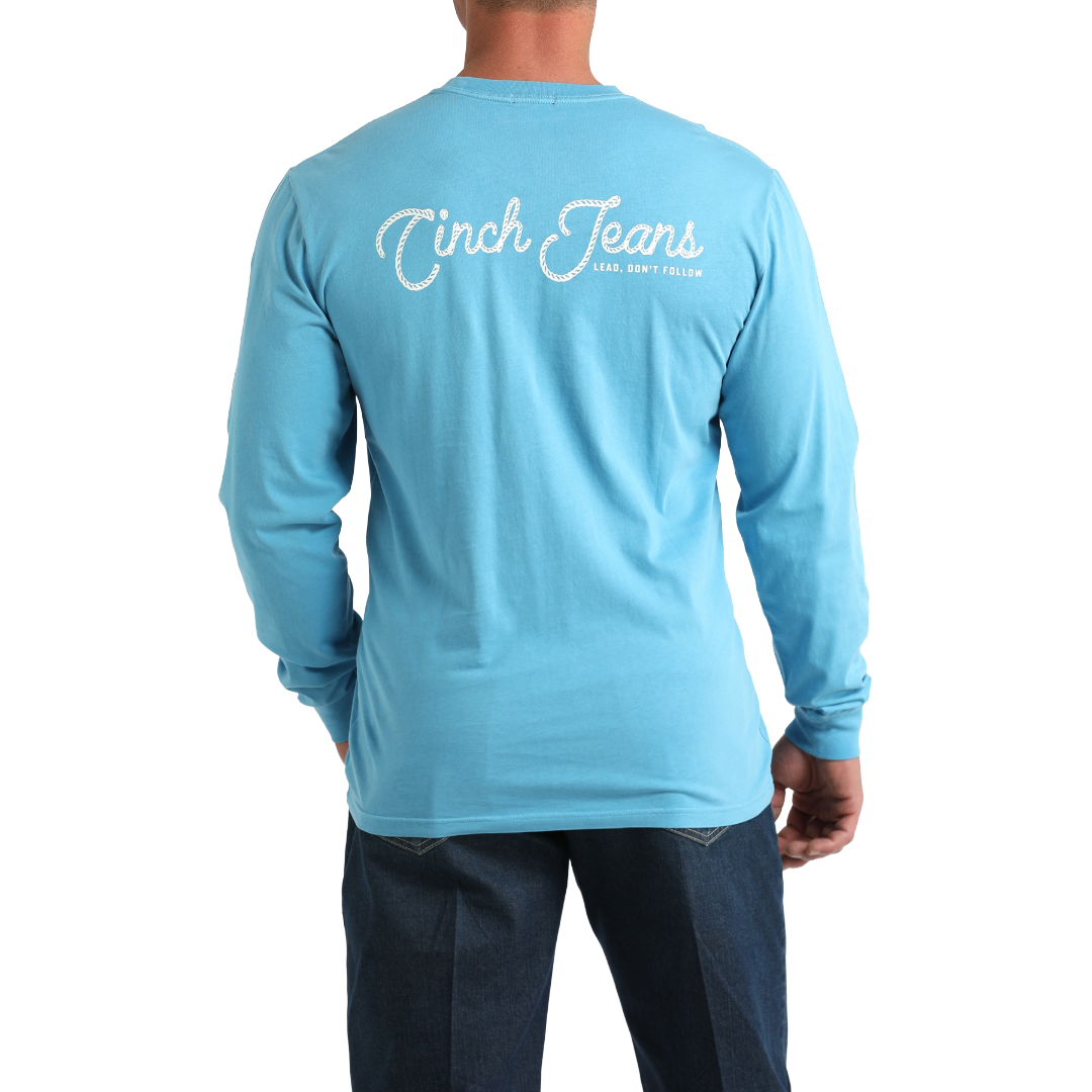 Cinch Men's Blue Classic Logo Graphic T-Shirt MTK1721021