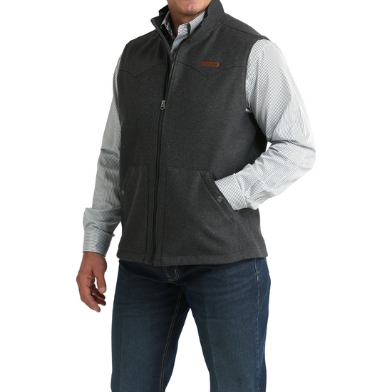Cinch Men's Charcoal Grey Western Full Zip Vest MWV1934004