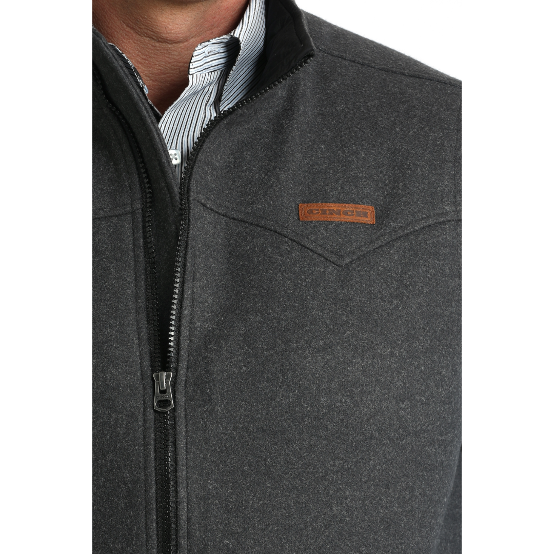 Cinch Men's Charcoal Grey Western Full Zip Vest MWV1934004