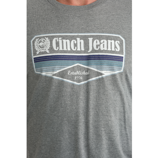 Cinch Men's Grey Heather Printed Logo T-Shirt MTT1690700
