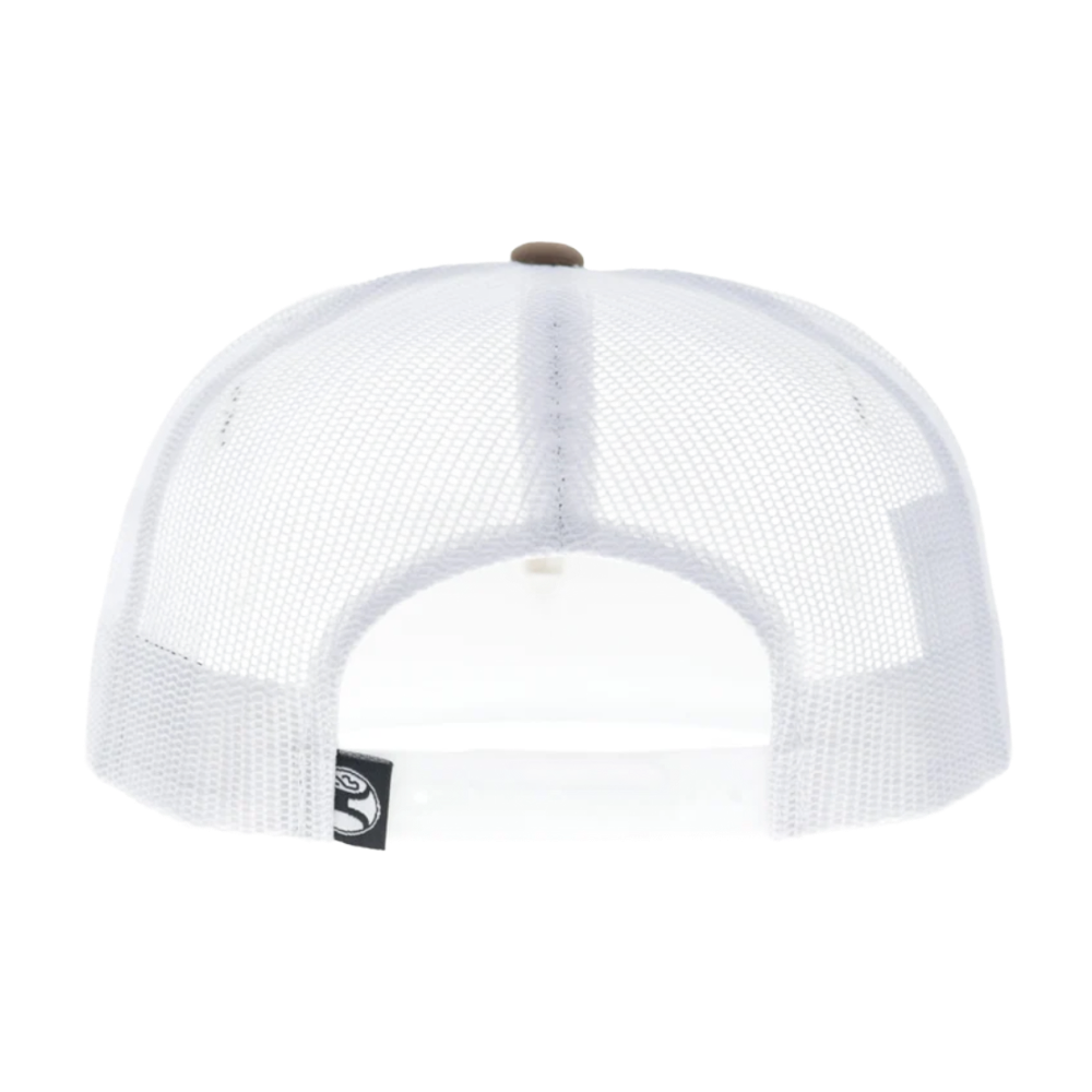 Hooey Trip Cream & Brown Logo Patch 5-Panel Trucker Cap 2658T-CRWH