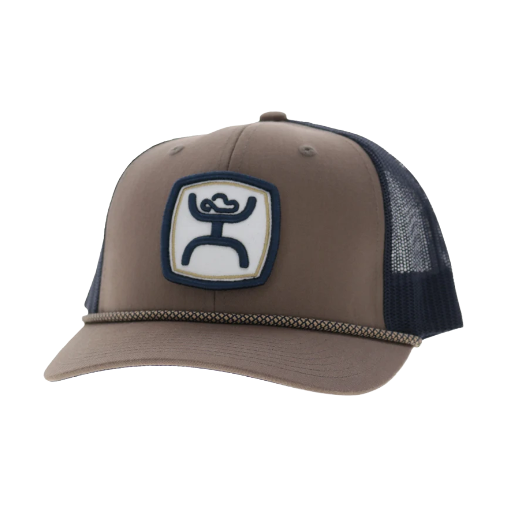 Hooey Zenith Tan & Navy 6-Panel Trucker Cap 2624T-TNNV