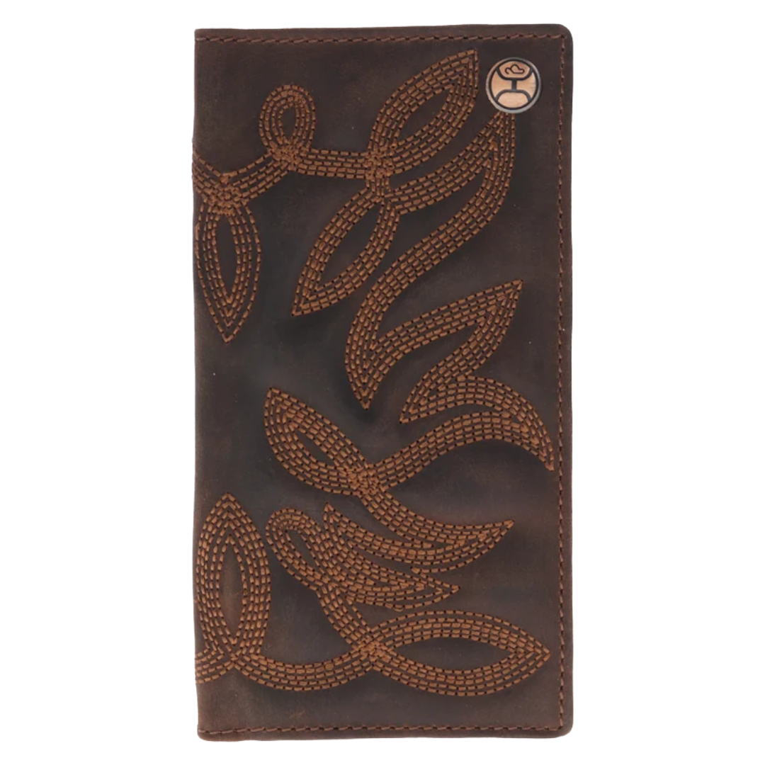 Hooey Wyatt Smooth Brown Stitched Rodeo Wallet HW040-BR