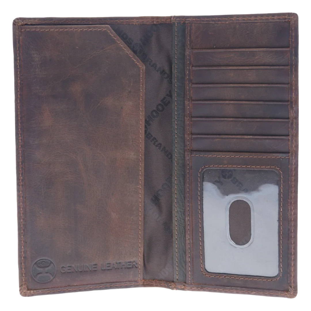Hooey Wyatt Smooth Brown Stitched Rodeo Wallet HW040-BR
