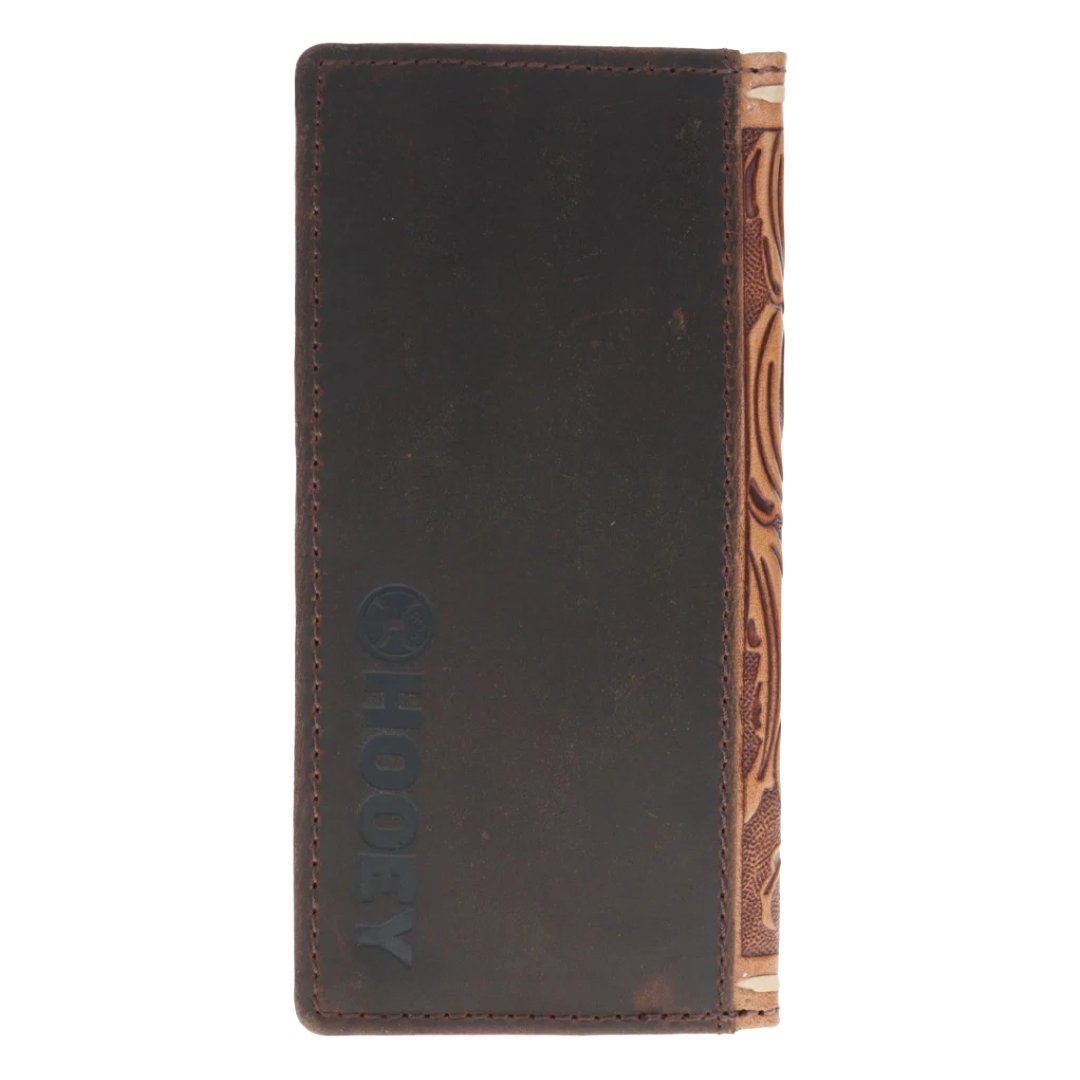 Hooey Tuff All Over Hand-Tooled Tan Leather Floral Rodeo Wallet HW039-TNBR