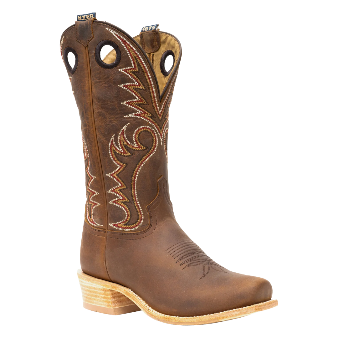 HYER Men's 13" McCune Brown Butter Cutter Toe Western Boot HM12030
