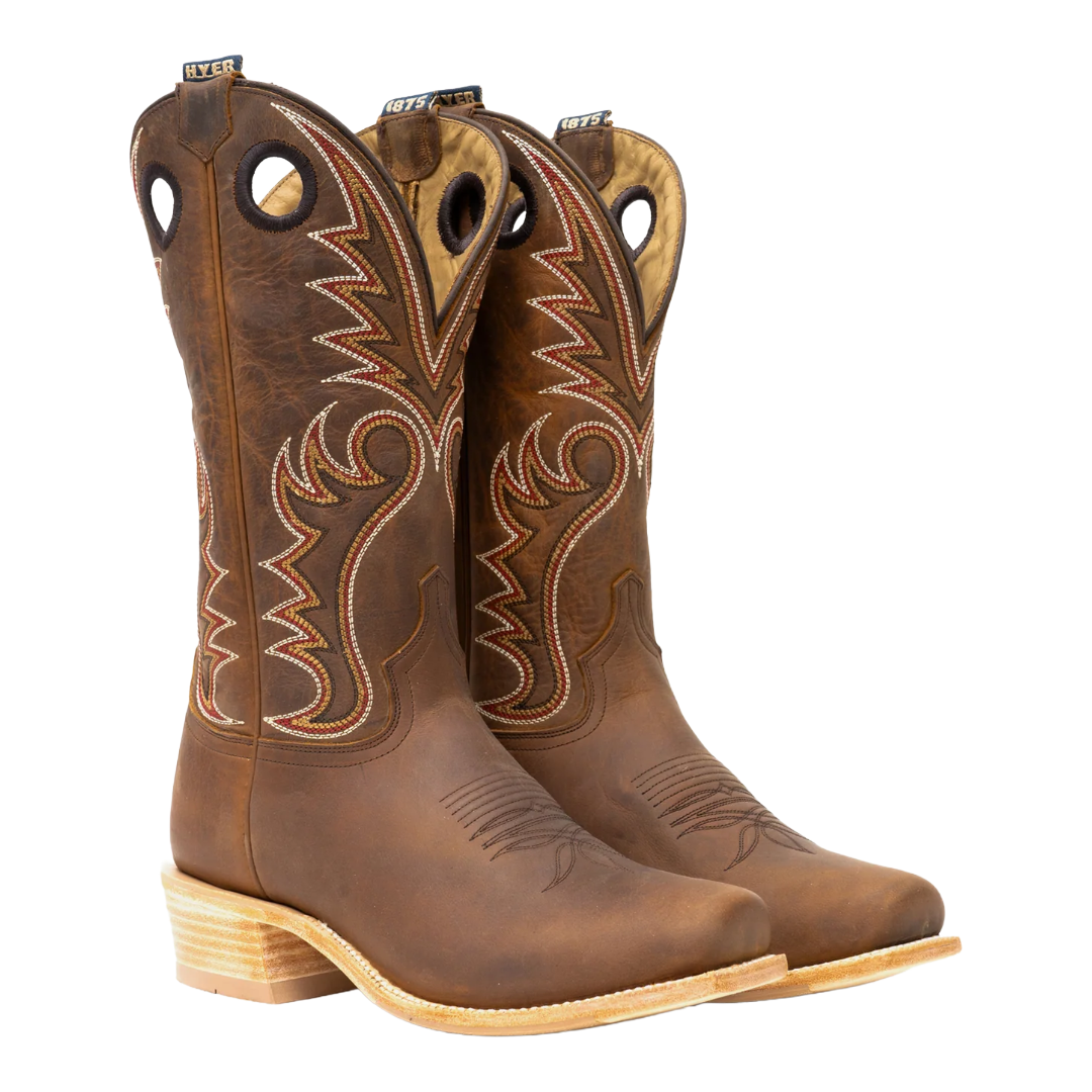 HYER Men's 13" McCune Brown Butter Cutter Toe Western Boot HM12030