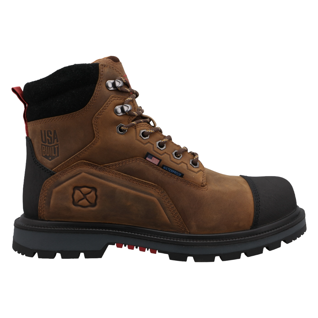 Twisted X Men's Brown & Black Leather Nano Toe 6" Work Boot MDANW01