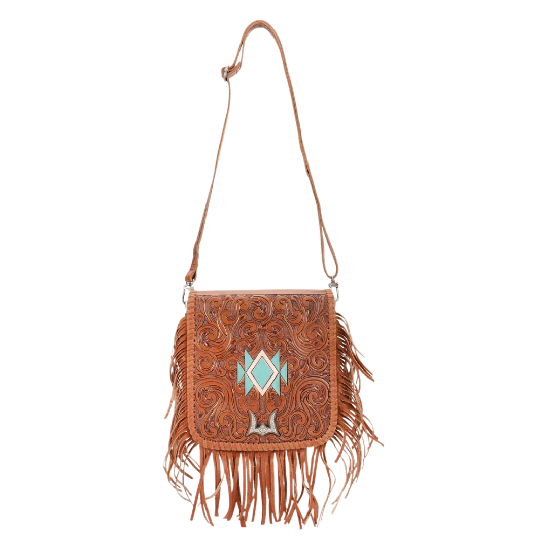 Loyal West Ladies Luciana Embossed Leather Crossbody Bag LW-SS25-009-CB