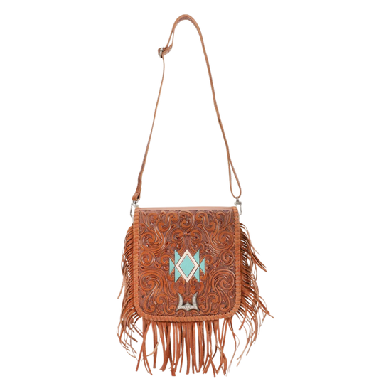 Loyal West Ladies Luciana Embossed Leather Crossbody Bag LW-SS25-009-CB