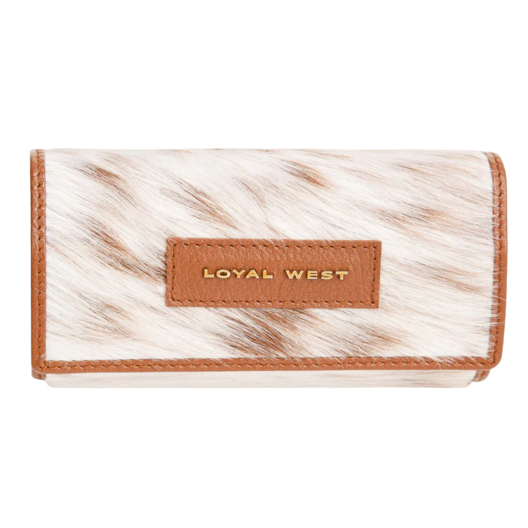 Loyal West Ladies Canyon Brown & White Hair-on Jewelry Case LW-SS25-091-JO