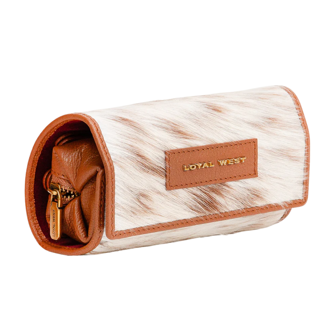 Loyal West Ladies Canyon Brown & White Hair-on Jewelry Case LW-SS25-091-JO